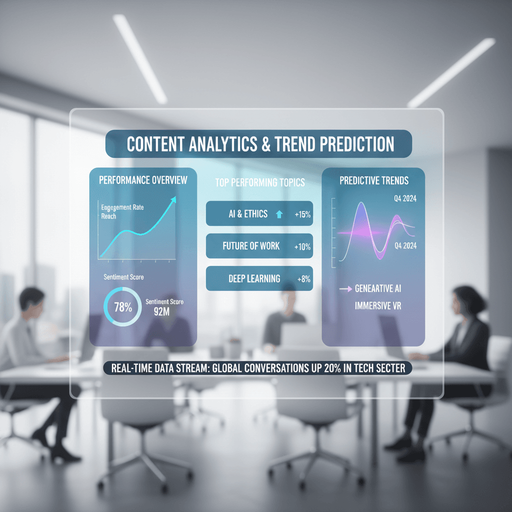 Viral Flow AI content analytics dashboard showing real-time trend data