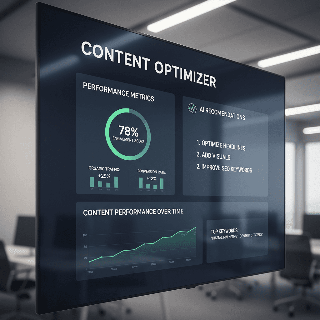 Platform optimization interface showing content performance recommendations