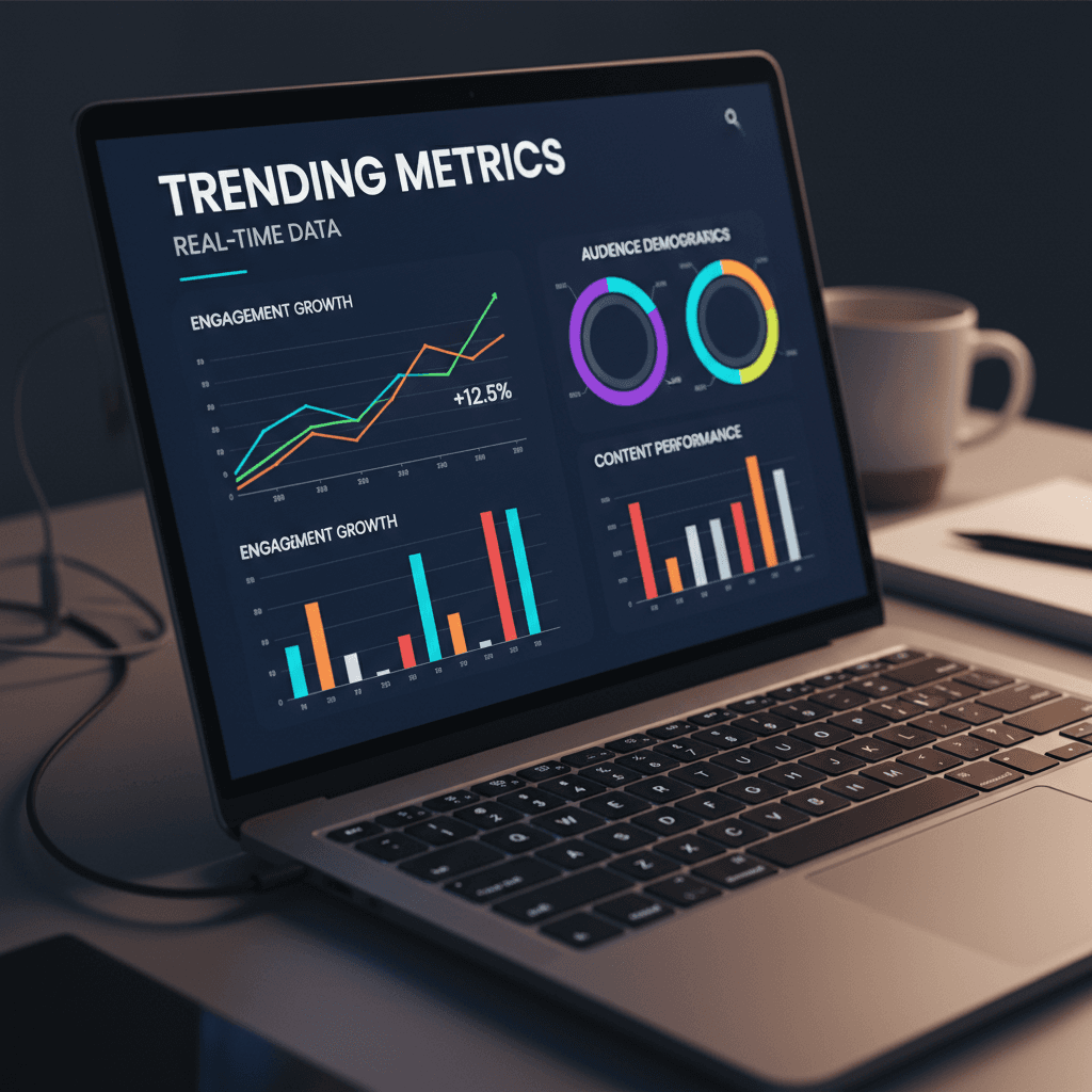 AI content dashboard with trend analytics