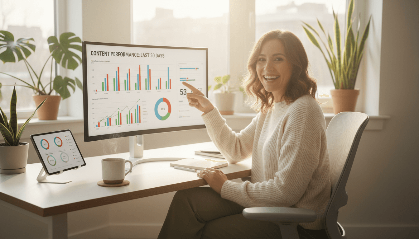 Creator reviewing content performance metrics